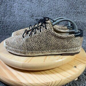 Sole Society Shoes Cow Hair Sneakers Womens Size 11 Cheetah Leather Real Fur